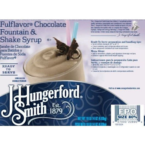 Jhs Fulflavor Chocolate Fountain and Shake Syrup, 1 Gallon -- 4 per case
