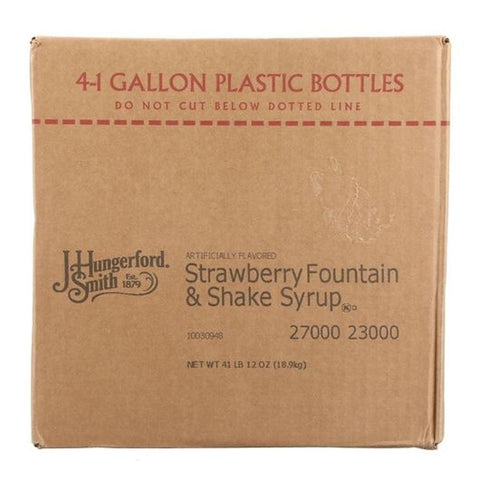 Jhs Strawberry Fountain and Shake Syrup, 1 Gallon -- 4 per case