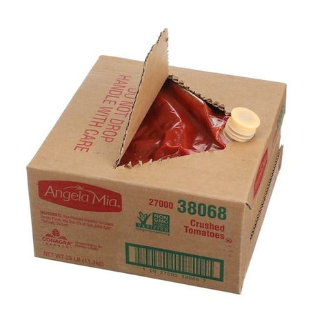 Angela Mia All Purpose Crushed Tomatoes Bag in Box, 3 Gallon