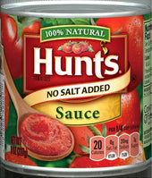 Hunts No Salt Tomato Sauce, 8 Ounce -- 48 per case