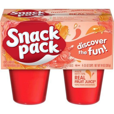 Snack Pack Strawberry Gel, 3.5 Ounce - 4 count per pack -- 12 packs per case