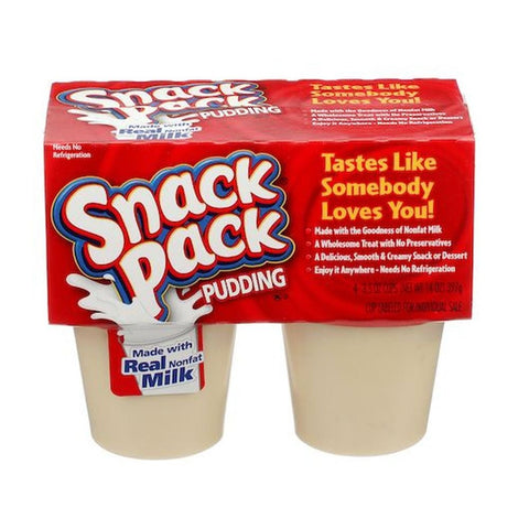 Snack Pack Tapioca Pudding, 3.5 Ounce - 4 count per pack -- 12 packs per case