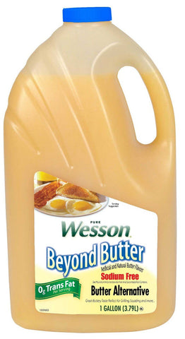 Wesson Beyond Butter Low Salt Liquid Shortening, 1 Gallon -- 3 per case