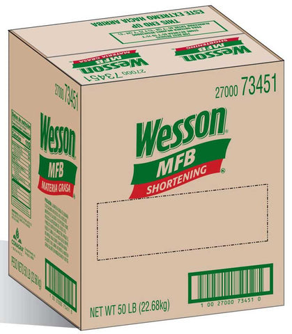 Wesson MFB Red Kitchen Shortening, 50 Pound