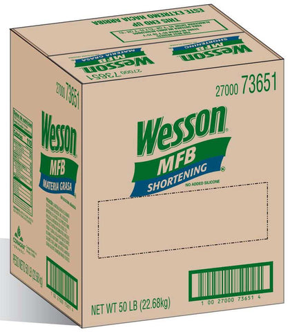 Wesson MFB Blue Bakery Shortening, 50 Pound