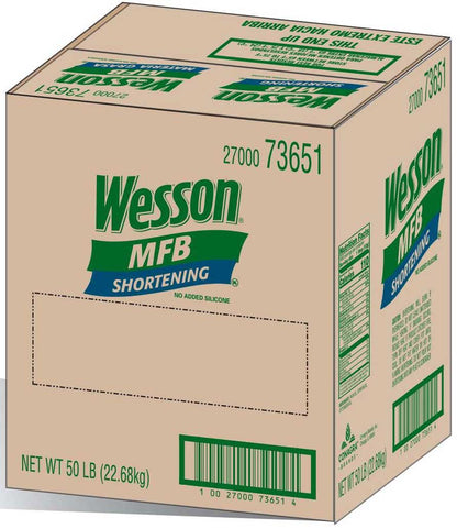 Wesson MFB Blue Bakery Shortening, 50 Pound