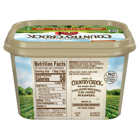 Country Crock Original Vegetable Oil Spread, 15 Ounce -- 12 per case.