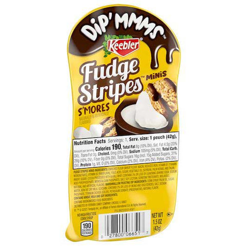 Keebler Fudge Stripes Dip MMMs Mini Smores, 1.5 Ounce -- 60 per case
