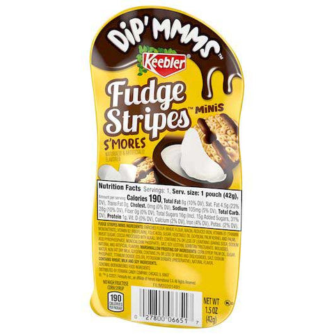 Keebler Fudge Stripes Dip MMMs Mini Smores, 1.5 Ounce -- 60 per case