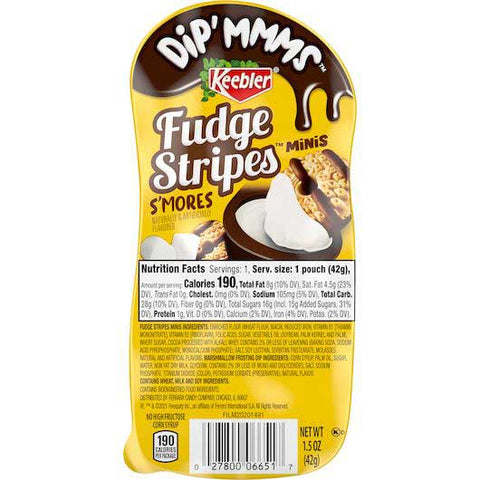 Keebler Fudge Stripes Dip MMMs Mini Smores, 1.5 Ounce -- 60 per case