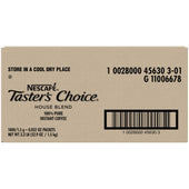 Tasters Choice Instant Coffee - 1000 on the go packets per box, 1 box per case
