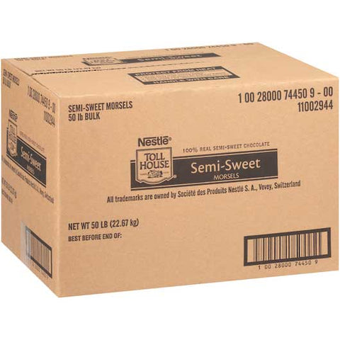 Nestle Toll House Semi Sweet Chocolate Chips, 50 Pound.