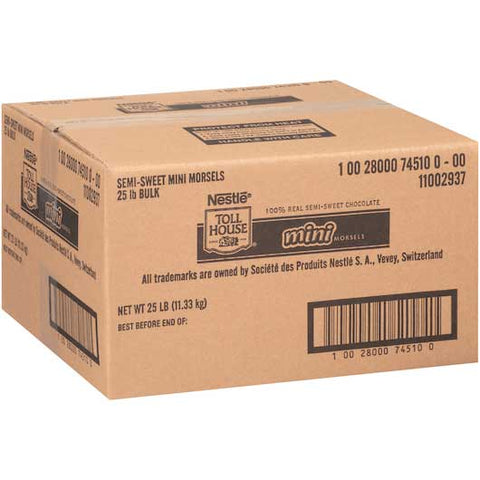 Toll House Mini Semi Sweet Chocolate Morsel, 25 Pound