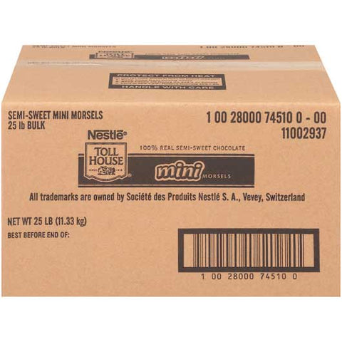 Toll House Mini Semi Sweet Chocolate Morsel, 25 Pound