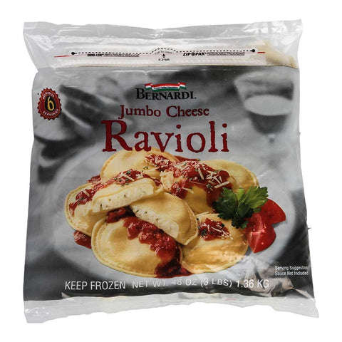Windsor Bernardi Cash and Carry Jumbo Cheese Ravioli, 3 Pound -- 4 per case.
