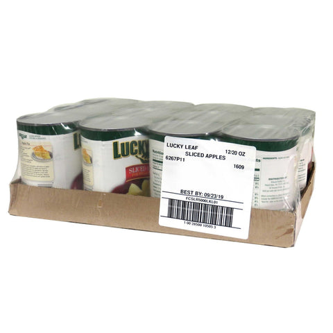 Knouse Foods Lucky Leaf Sliced Apple, 20 Ounce -- 12 per case.