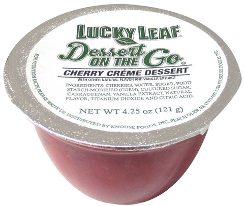 Lucky Leaf 4.25 Ounce Dessert on the Go Cherry Creme Dessert, 4 count per pack -- 6 per case