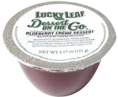 Lucky Leaf 4.25 Ounce Dessert on the Go Blueberry Creme Dessert, 4 count per pack -- 6 per case