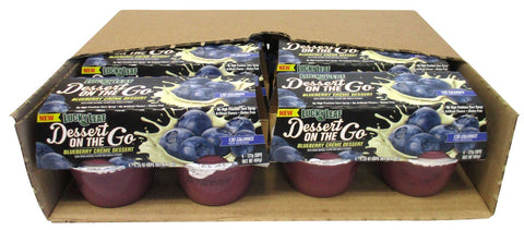 Lucky Leaf 4.25 Ounce Dessert on the Go Blueberry Creme Dessert, 4 count per pack -- 6 per case