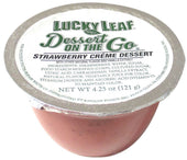 Lucky Leaf 4.25 Ounce Dessert on the Go Strawberry Creme Dessert, 4 count per pack -- 6 per case