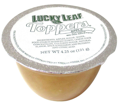 Lucky Leaf 4.25 Ounce Premium Toppers Apple Fruit Topping, 4 count per pack -- 6 per case