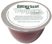Lucky Leaf 4.25 Ounce Premium Toppers Strawberry Fruit Topping, 4 count per pack -- 6 per case