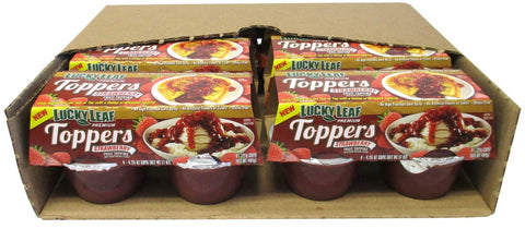 Lucky Leaf 4.25 Ounce Premium Toppers Strawberry Fruit Topping, 4 count per pack -- 6 per case