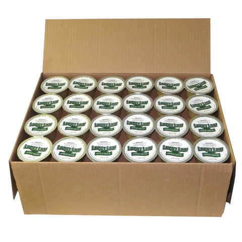 Knouse Foods Lucky Leaf Sweetened Apple Sauce, 4 Ounce -- 72 per case.