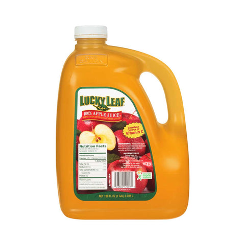 Knouse Foods Lucky Leaf Apple Juice in 128 Ounce Plastic -- 4 per case.