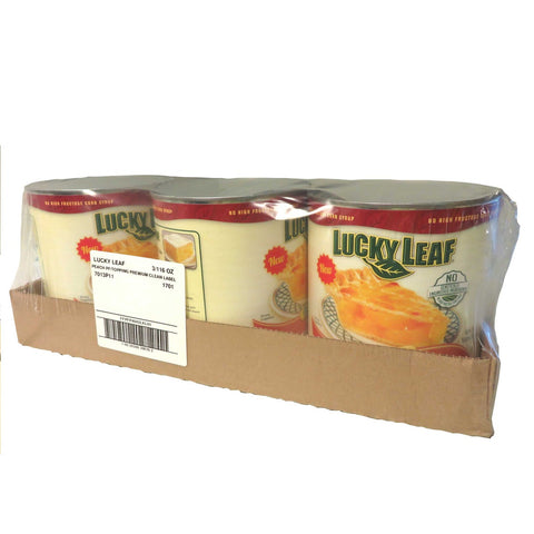 Lucky Leaf Premium Clean Label Peach Fruit Filling Or Topping, 116 Ounce -- 3 per case.