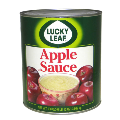 Knouse Foods Lucky Leaf Sweetened Apple Sauce, 108 Ounce -- 6 per case.