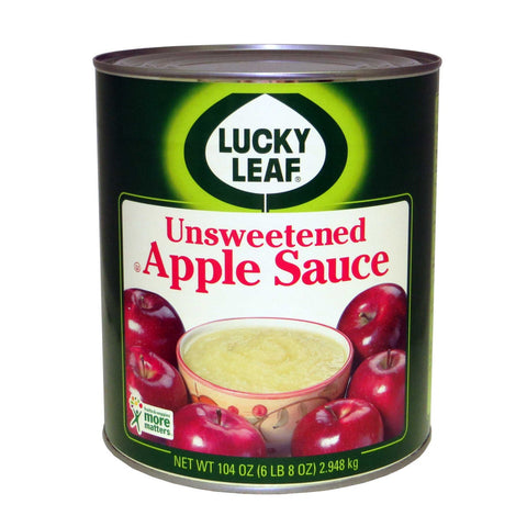 Knouse Foods Lucky Leaf Diet Unsweetened Apple Sauce, 104 Ounce -- 6 per case.