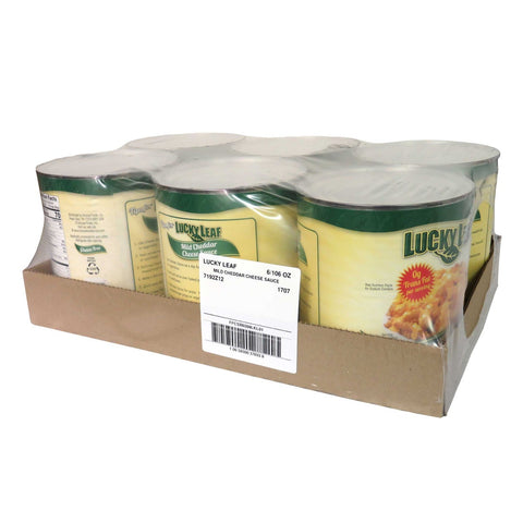 Lucky Leaf Mild Cheddar Cheese Sauce, 106 Ounce Can -- 6 per case.