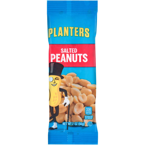 Planters Salted Peanut Snacks, 2 Ounce -- 144 per case.