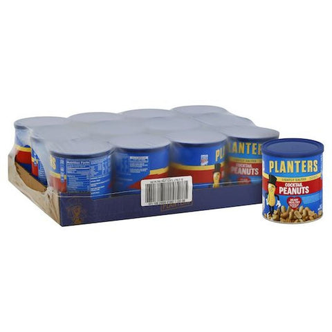 Planters Lightly Salted Cocktail Peanuts, 16 Ounce -- 12 per case