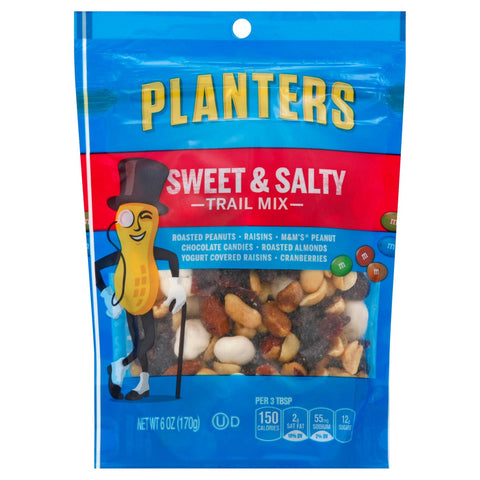 Planters Sweet and Nutty Trail Mix - 6 oz. bag, 12 per case