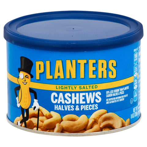 Planters Halves and Pieces Lightly Salted Cashew, 8 Ounce -- 12 per case.
