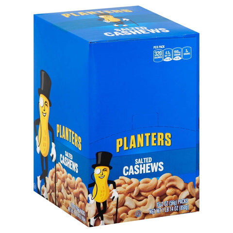 Planters Salted Cashew Nut, 2 Ounce -- 45 per case.