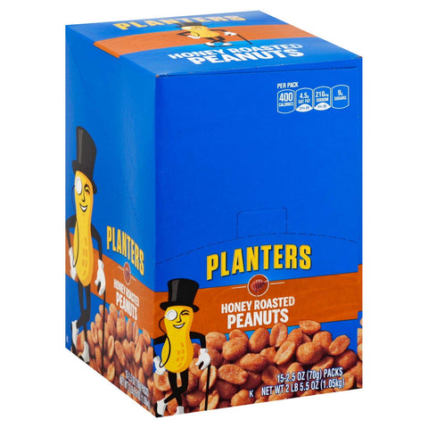 Planters Honey Roasted Cocktail Peanut, 2.5 Ounce -- 45 per case.