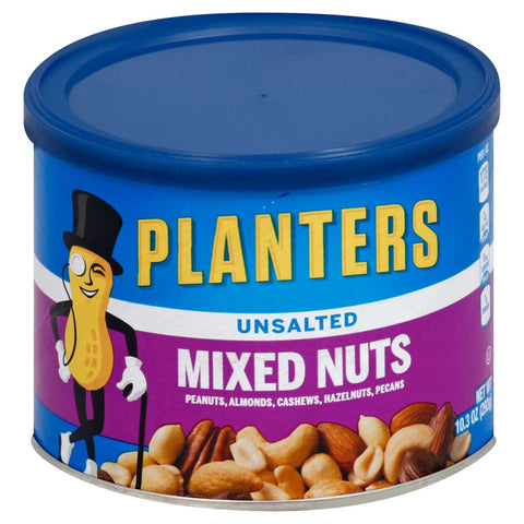 Planters Unsalted Mixed Nut, 10.3 Ounce -- 12 per case.