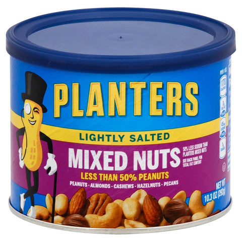 Planters Lightly Salted Mixed Nut, 10.3 Ounce -- 12 per case.