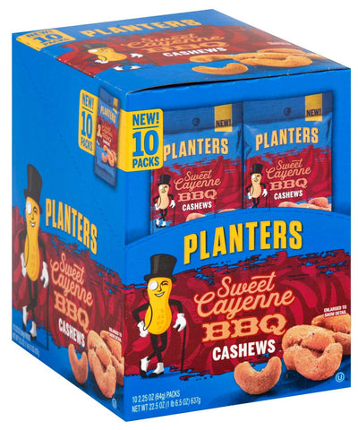 Planters Sweet Cayenne Barbecue Snack Nuts, 2.25 Ounce Tube -- 30 per case.