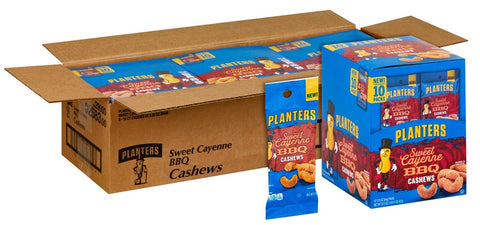 Planters Sweet Cayenne Barbecue Snack Nuts, 2.25 Ounce Tube -- 30 per case.
