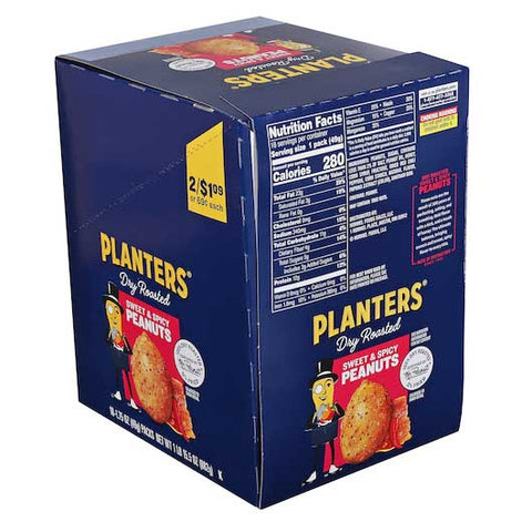 Planters Sweet and Spicy Snack Nuts, 1.75 Ounce -- 108 per case