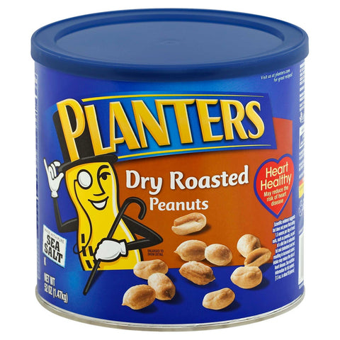 Planters Peanut Dry Roasted 6 Count, 52 Ounce Each
