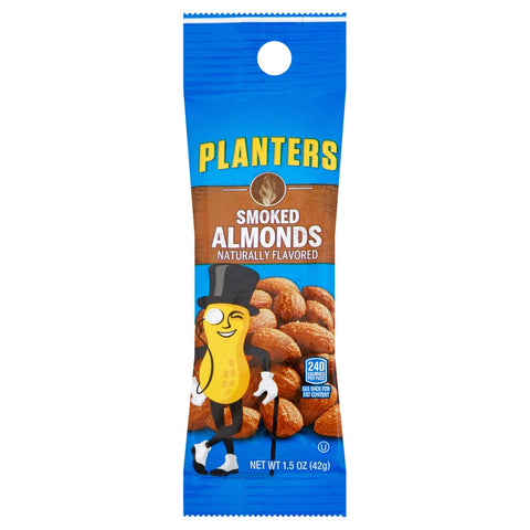 Planters Smoked Nuts With Almond Tube, 1.5 Ounce --108 Case