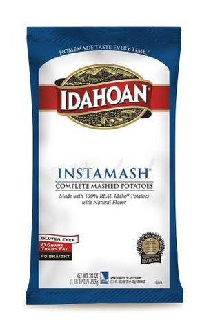 Idahoan Seasoned Instamash Mashed Potato Flakes, 28 Ounce -- 12 per case.