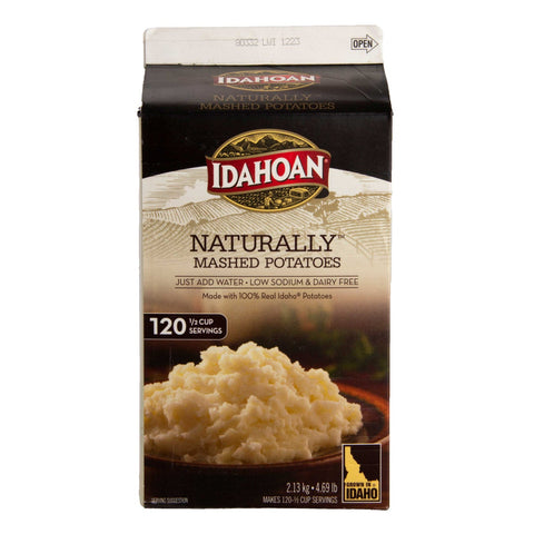 Idahoan Naturally Signature Mashed Potatoes, 4.68 Pound -- 6 per case.