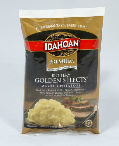 Idahoan Buttery Golden Selects Mashed Potatoes, 32.5 Ounce -- 8 per case.