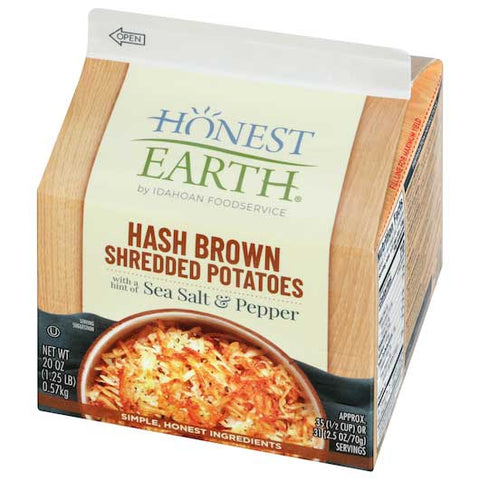 Honest Earth Shredded Hashbrown with Hint Of Sea Salt and Pepper, 1.25 Pound -- 8 per case